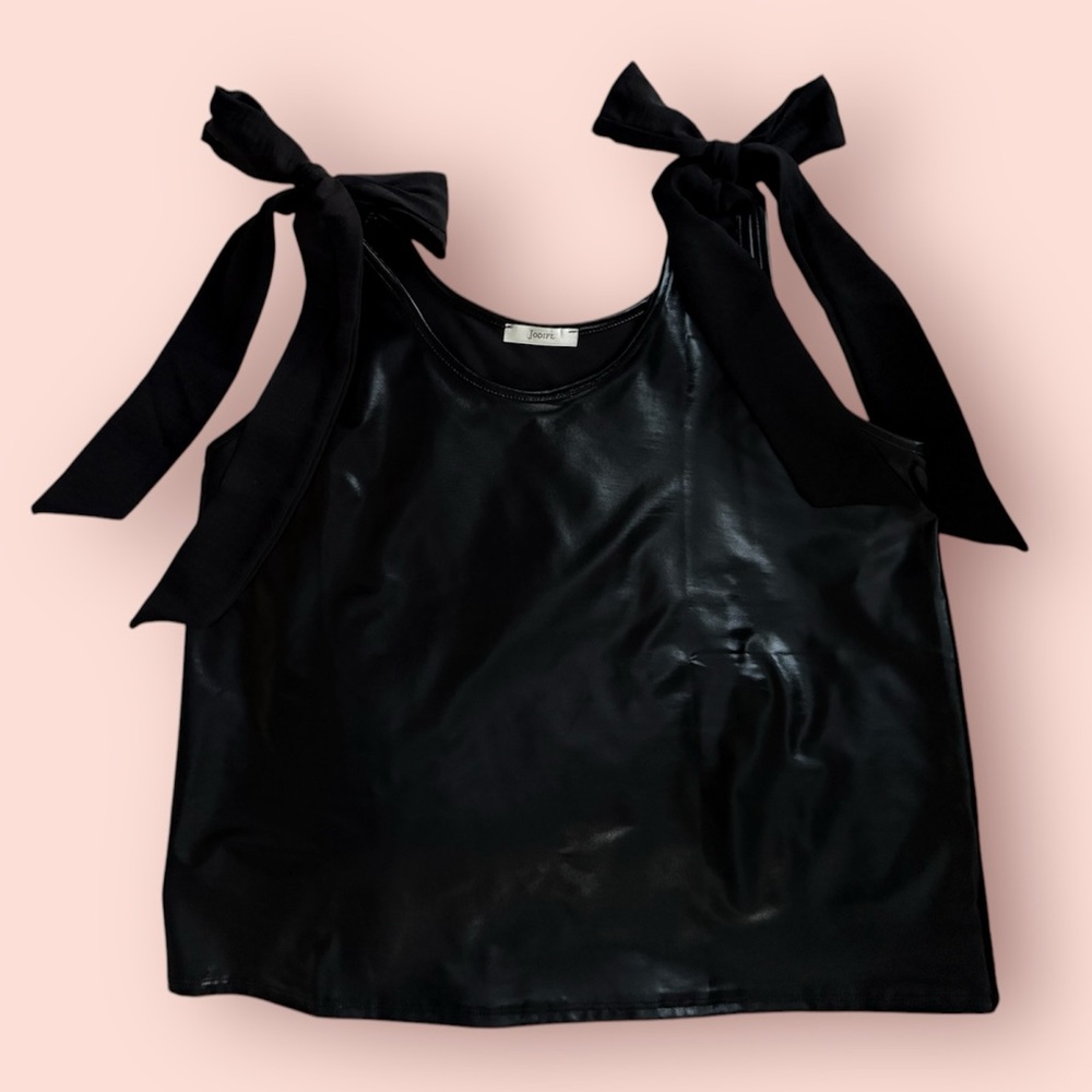 Women’s Black Shoulder Tie Blouse Size: S/M